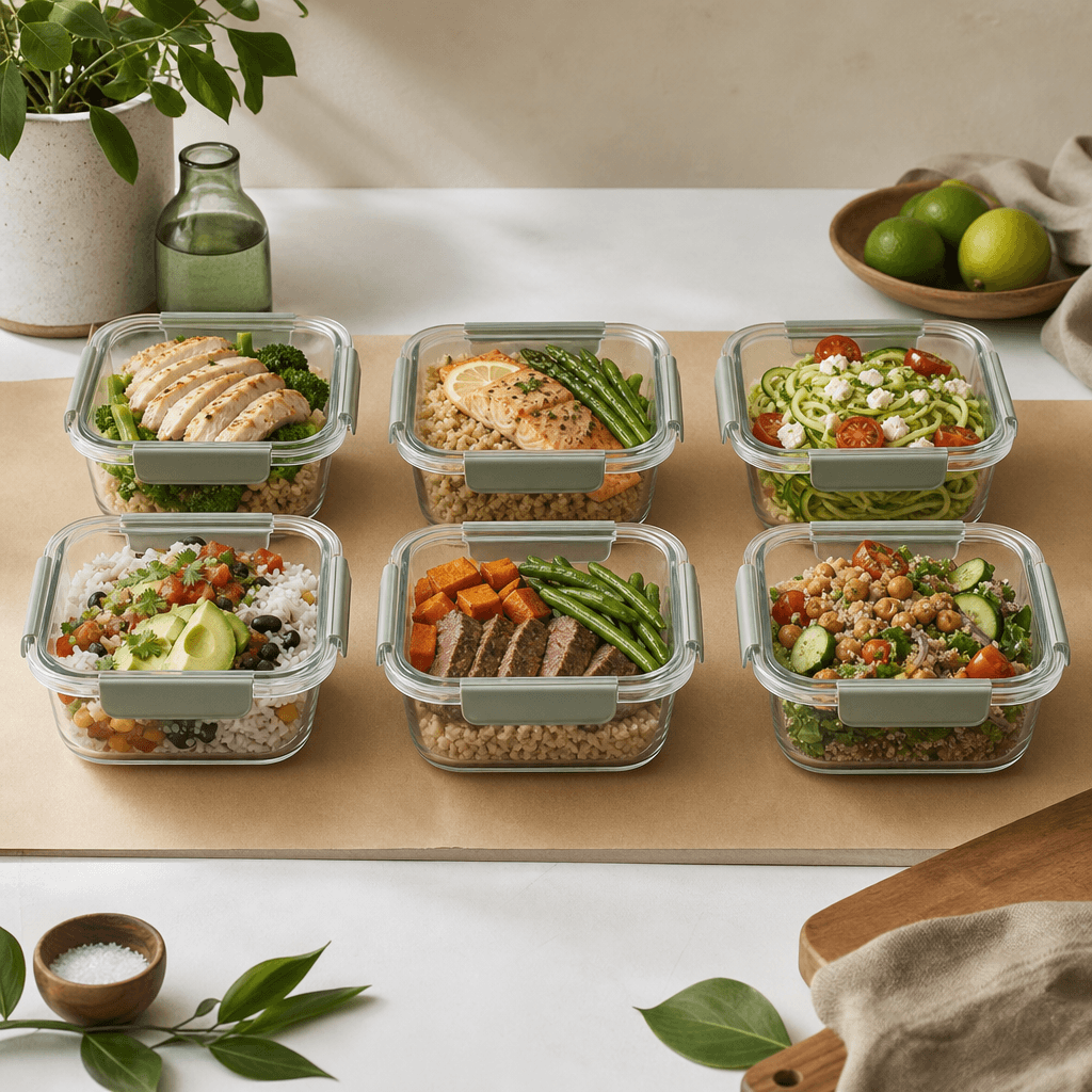 Glass Meal Prep Containers (6)