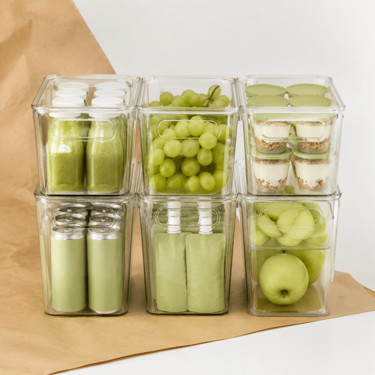 Stackable Fridge Organizer Bins (6) — Product